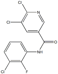 5,6-dichloro-N-(3-chloro-2-fluorophenyl)pyridine-3-carboxamide Structure