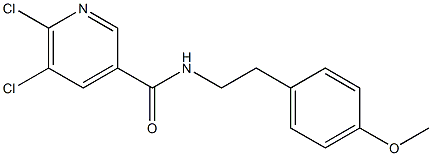 5,6-dichloro-N-[2-(4-methoxyphenyl)ethyl]pyridine-3-carboxamide Structure