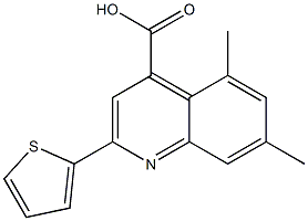 5,7-dimethyl-2-(thiophen-2-yl)quinoline-4-carboxylic acid Structure