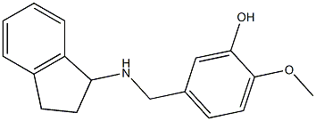 5-[(2,3-dihydro-1H-inden-1-ylamino)methyl]-2-methoxyphenol 구조식 이미지