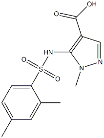 5-[(2,4-dimethylbenzene)sulfonamido]-1-methyl-1H-pyrazole-4-carboxylic acid Structure