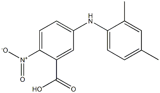 5-[(2,4-dimethylphenyl)amino]-2-nitrobenzoic acid Structure