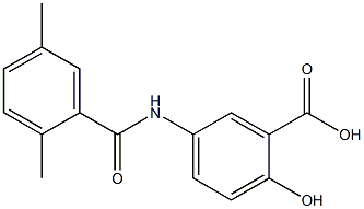 5-[(2,5-dimethylbenzoyl)amino]-2-hydroxybenzoic acid Structure