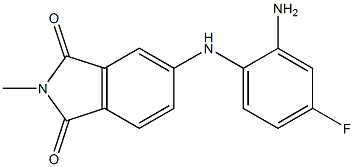 5-[(2-amino-4-fluorophenyl)amino]-2-methyl-2,3-dihydro-1H-isoindole-1,3-dione 구조식 이미지