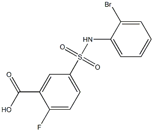 5-[(2-bromophenyl)sulfamoyl]-2-fluorobenzoic acid Structure