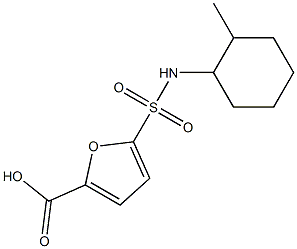 5-[(2-methylcyclohexyl)sulfamoyl]furan-2-carboxylic acid Structure