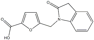 5-[(2-oxo-2,3-dihydro-1H-indol-1-yl)methyl]furan-2-carboxylic acid Structure