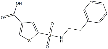 5-[(2-phenylethyl)sulfamoyl]thiophene-3-carboxylic acid 구조식 이미지