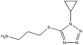 5-[(3-aminopropyl)sulfanyl]-1-cyclopropyl-1H-1,2,3,4-tetrazole 구조식 이미지