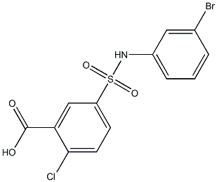 5-[(3-bromophenyl)sulfamoyl]-2-chlorobenzoic acid 구조식 이미지