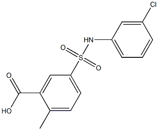 5-[(3-chlorophenyl)sulfamoyl]-2-methylbenzoic acid Structure