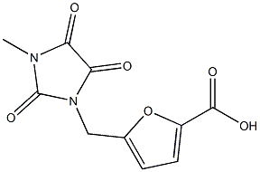 5-[(3-methyl-2,4,5-trioxoimidazolidin-1-yl)methyl]furan-2-carboxylic acid Structure