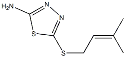 5-[(3-methylbut-2-en-1-yl)sulfanyl]-1,3,4-thiadiazol-2-amine Structure