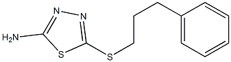 5-[(3-phenylpropyl)sulfanyl]-1,3,4-thiadiazol-2-amine 구조식 이미지