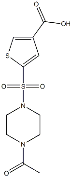 5-[(4-acetylpiperazine-1-)sulfonyl]thiophene-3-carboxylic acid 구조식 이미지