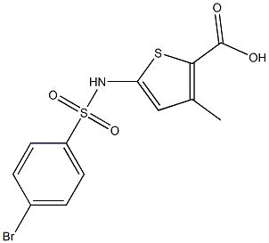 5-[(4-bromobenzene)sulfonamido]-3-methylthiophene-2-carboxylic acid 구조식 이미지