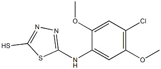 5-[(4-chloro-2,5-dimethoxyphenyl)amino]-1,3,4-thiadiazole-2-thiol 구조식 이미지