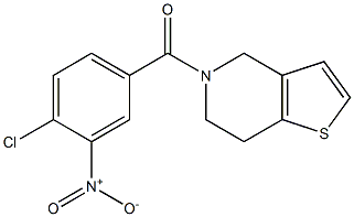 5-[(4-chloro-3-nitrophenyl)carbonyl]-4H,5H,6H,7H-thieno[3,2-c]pyridine 구조식 이미지