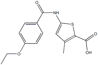 5-[(4-ethoxybenzene)amido]-3-methylthiophene-2-carboxylic acid 구조식 이미지