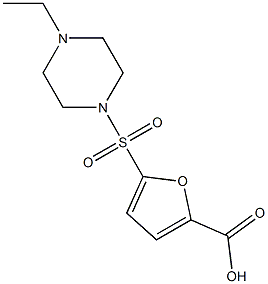 5-[(4-ethylpiperazine-1-)sulfonyl]furan-2-carboxylic acid Structure