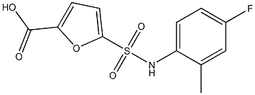 5-[(4-fluoro-2-methylphenyl)sulfamoyl]furan-2-carboxylic acid Structure