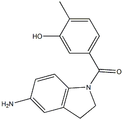 5-[(5-amino-2,3-dihydro-1H-indol-1-yl)carbonyl]-2-methylphenol 구조식 이미지