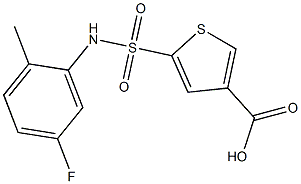 5-[(5-fluoro-2-methylphenyl)sulfamoyl]thiophene-3-carboxylic acid Structure