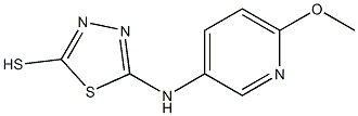 5-[(6-methoxypyridin-3-yl)amino]-1,3,4-thiadiazole-2-thiol 구조식 이미지
