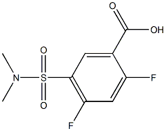 5-[(dimethylamino)sulfonyl]-2,4-difluorobenzoic acid Structure