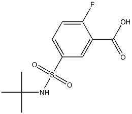 5-[(tert-butylamino)sulfonyl]-2-fluorobenzoic acid 구조식 이미지