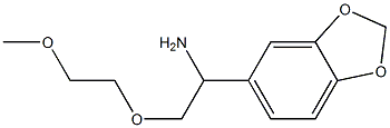 5-[1-amino-2-(2-methoxyethoxy)ethyl]-2H-1,3-benzodioxole 구조식 이미지