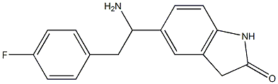 5-[1-amino-2-(4-fluorophenyl)ethyl]-2,3-dihydro-1H-indol-2-one Structure