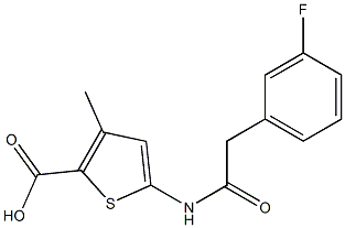 5-[2-(3-fluorophenyl)acetamido]-3-methylthiophene-2-carboxylic acid Structure
