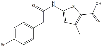 5-[2-(4-bromophenyl)acetamido]-3-methylthiophene-2-carboxylic acid 구조식 이미지