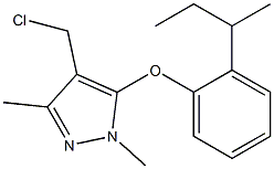 5-[2-(butan-2-yl)phenoxy]-4-(chloromethyl)-1,3-dimethyl-1H-pyrazole Structure