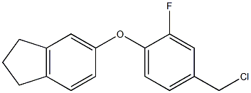 5-[4-(chloromethyl)-2-fluorophenoxy]-2,3-dihydro-1H-indene Structure