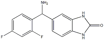 5-[amino(2,4-difluorophenyl)methyl]-2,3-dihydro-1H-1,3-benzodiazol-2-one Structure