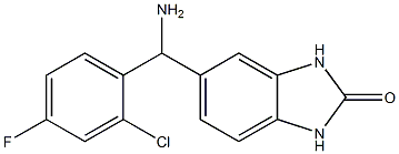 5-[amino(2-chloro-4-fluorophenyl)methyl]-2,3-dihydro-1H-1,3-benzodiazol-2-one 구조식 이미지