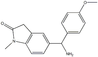5-[amino(4-methoxyphenyl)methyl]-1-methyl-2,3-dihydro-1H-indol-2-one Structure