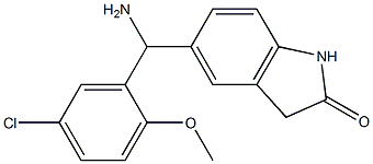 5-[amino(5-chloro-2-methoxyphenyl)methyl]-2,3-dihydro-1H-indol-2-one 구조식 이미지