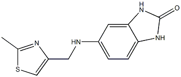 5-{[(2-methyl-1,3-thiazol-4-yl)methyl]amino}-2,3-dihydro-1H-1,3-benzodiazol-2-one Structure