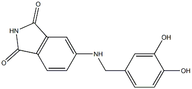 5-{[(3,4-dihydroxyphenyl)methyl]amino}-2,3-dihydro-1H-isoindole-1,3-dione Structure