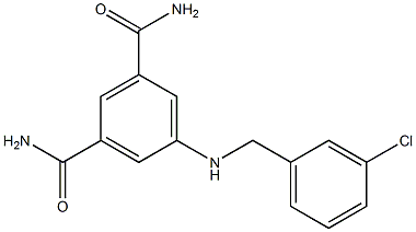 5-{[(3-chlorophenyl)methyl]amino}benzene-1,3-dicarboxamide 구조식 이미지