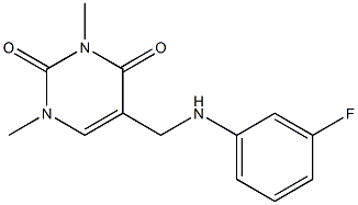 5-{[(3-fluorophenyl)amino]methyl}-1,3-dimethyl-1,2,3,4-tetrahydropyrimidine-2,4-dione Structure