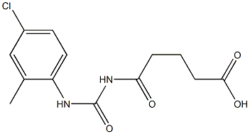 5-{[(4-chloro-2-methylphenyl)carbamoyl]amino}-5-oxopentanoic acid 구조식 이미지