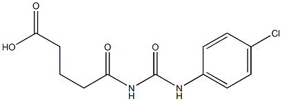 5-{[(4-chlorophenyl)carbamoyl]amino}-5-oxopentanoic acid 구조식 이미지