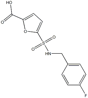 5-{[(4-fluorophenyl)methyl]sulfamoyl}furan-2-carboxylic acid Structure