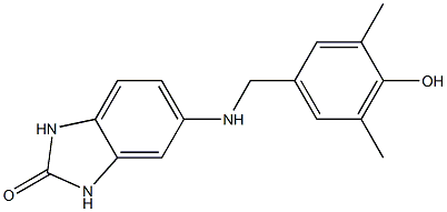 5-{[(4-hydroxy-3,5-dimethylphenyl)methyl]amino}-2,3-dihydro-1H-1,3-benzodiazol-2-one Structure