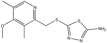5-{[(4-methoxy-3,5-dimethylpyridin-2-yl)methyl]sulfanyl}-1,3,4-thiadiazol-2-amine 구조식 이미지