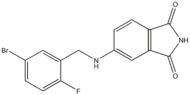 5-{[(5-bromo-2-fluorophenyl)methyl]amino}-2,3-dihydro-1H-isoindole-1,3-dione Structure